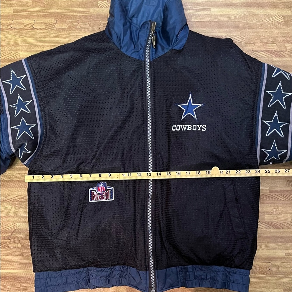 Vintage 90s Dallas Cowboys Mesh Reversible Jacket L Pro Playey NFL Experience - Picture 15 of 16